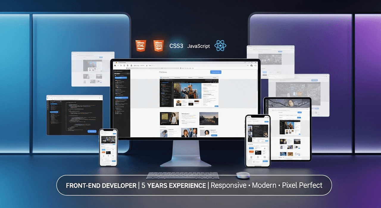 Grid of diverse web development project examples